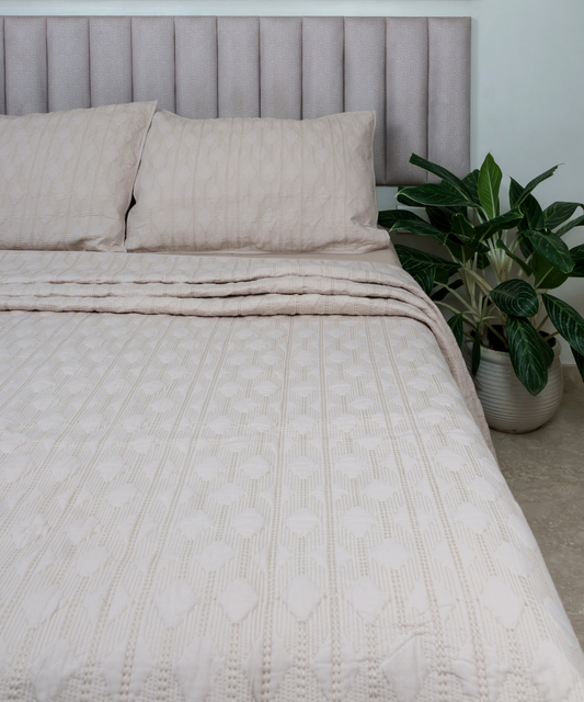 Almas Bed Spread - Beige
