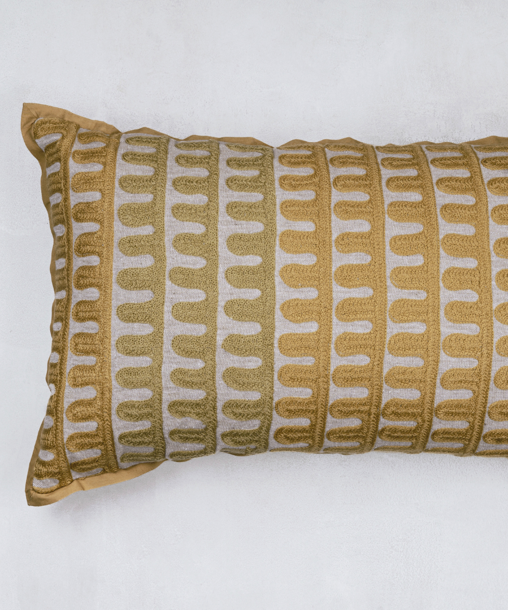 Loop Weave Cushion - Yellow