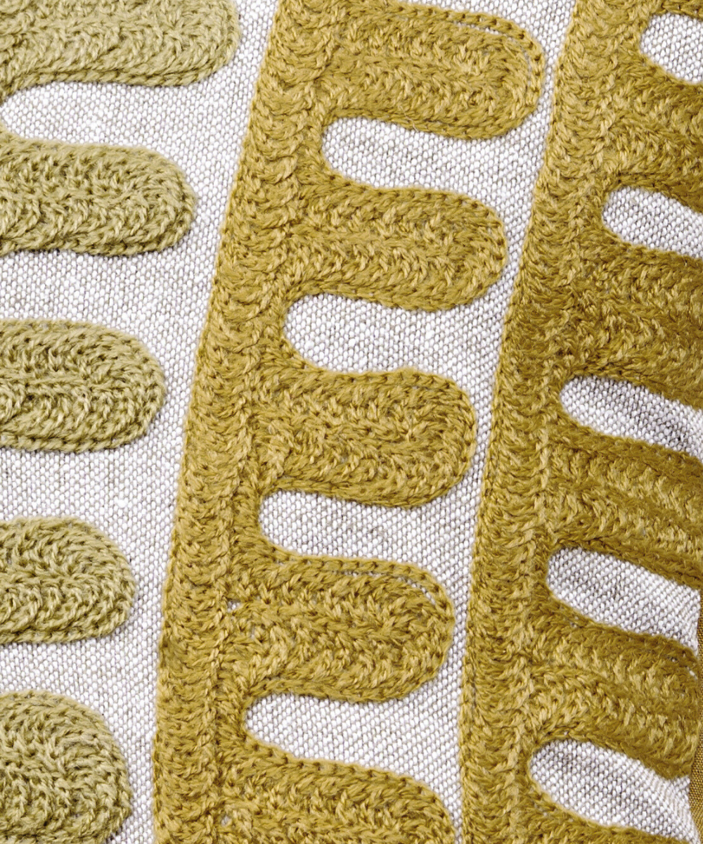 Loop Weave Cushion - Yellow